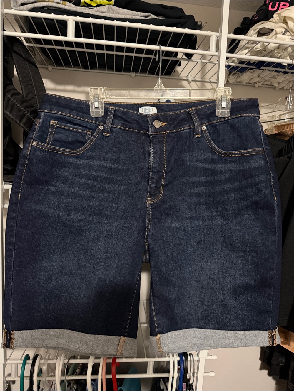 Time and Tru Dark Blue Denim Jean Shorts